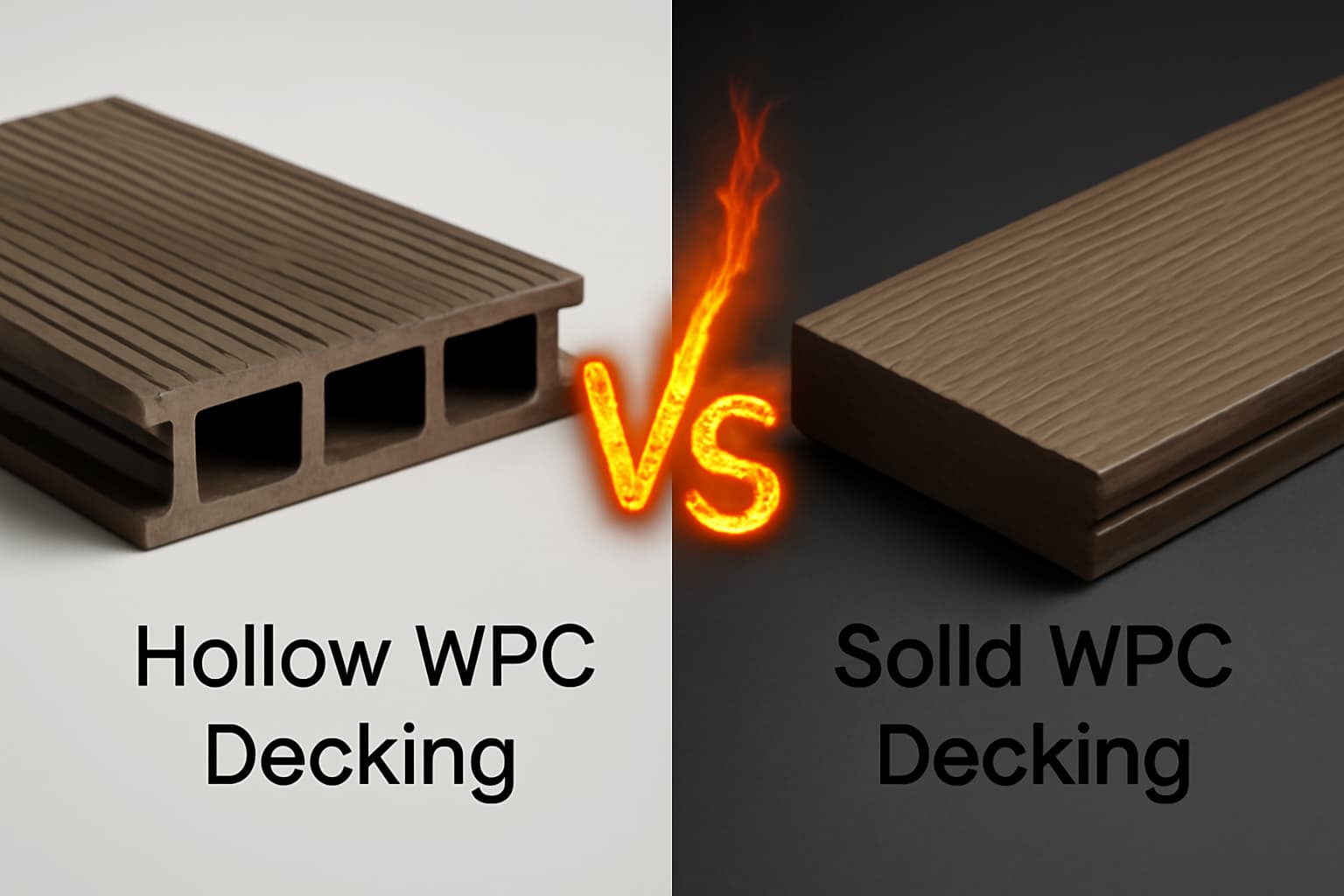 Hollow WPC Decking vs. Solid WPC Decking: Complete Guide to Choose the Right Type