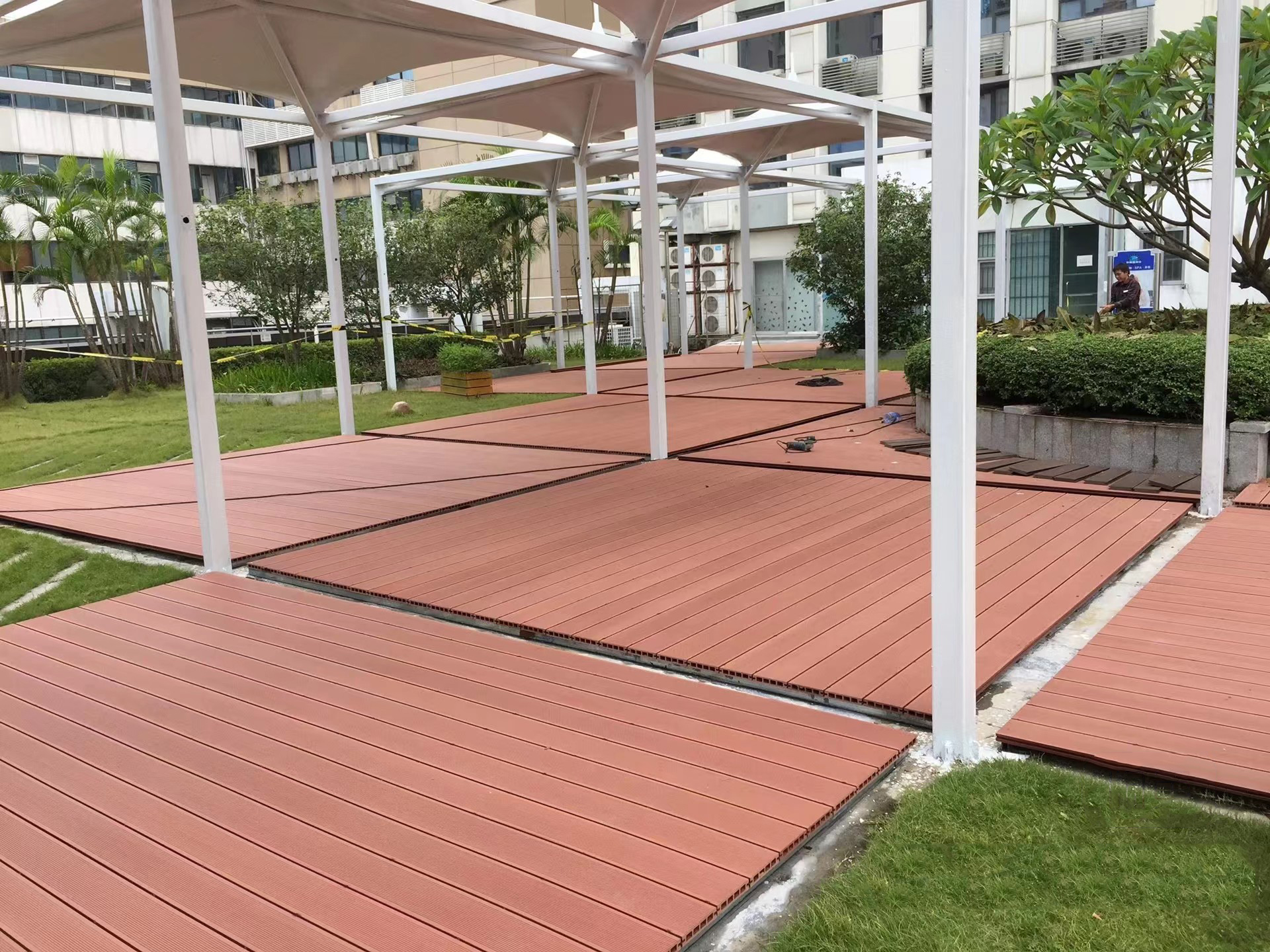 Luxurious outdoor living space featuring high-quality WPC decking
