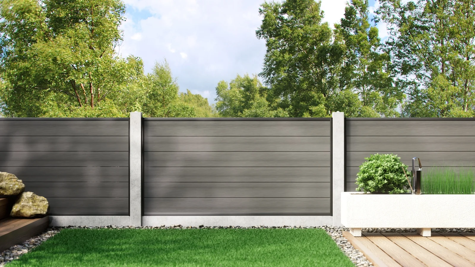 Luxurious outdoor living space featuring high-quality WPC decking